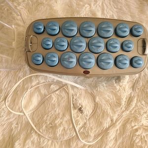 Conair Ion Shine Hot Rollers Model CHV26IX Curler Set Flocked Velvet Blue